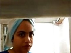 busty indian chick selfshot video after shower